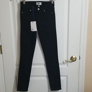 Paige Black Overdye Ankle Jeans Size 26 NWT